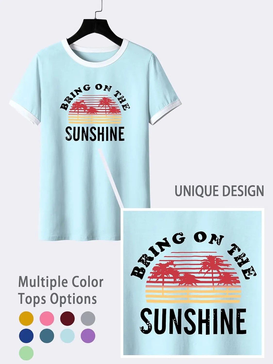 Nlife Bring On The Sunshine Graphic Long Sleeves Tees Blouses for Women Tops Sweaters for Women