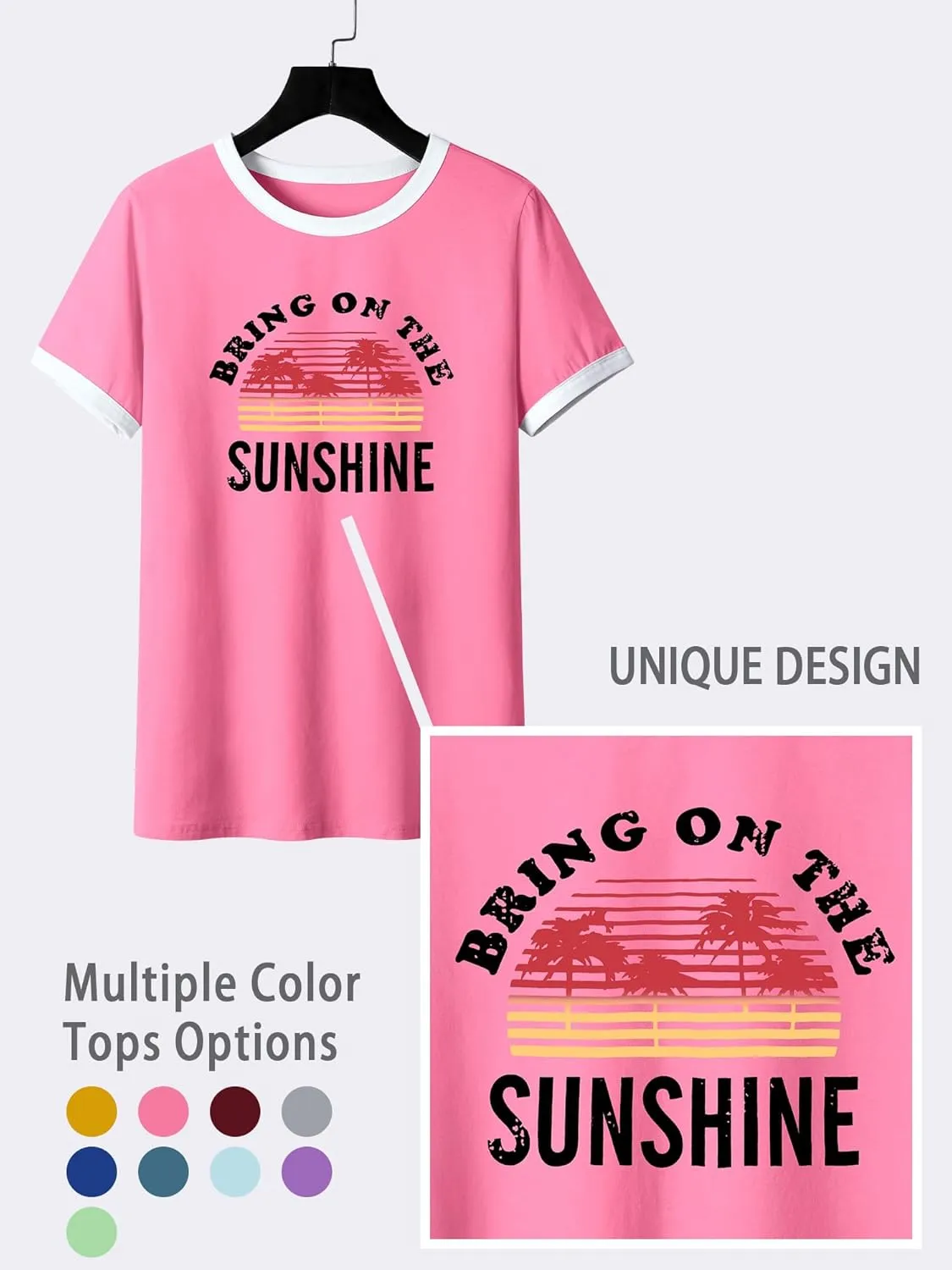 Nlife Bring On The Sunshine Graphic Long Sleeves Tees Blouses for Women Tops Sweaters for Women