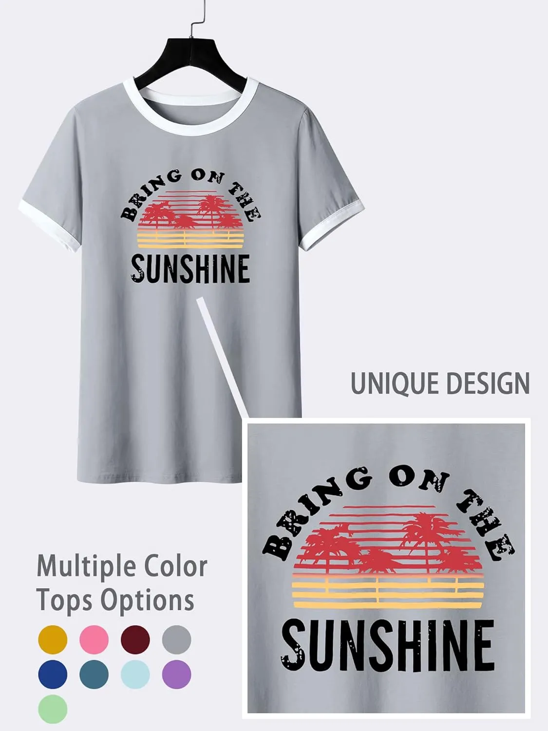 Nlife Bring On The Sunshine Graphic Long Sleeves Tees Blouses for Women Tops Sweaters for Women