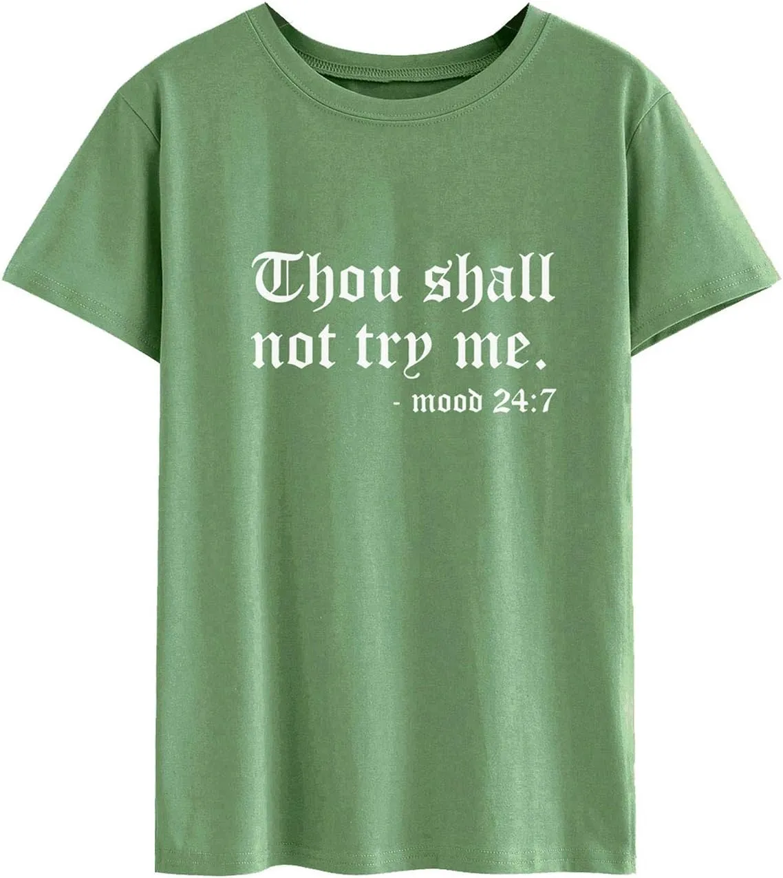 Nlife Thou Shall Not Try Me Oversized Sweatershirt Graphic Tee Shirt for Womens Tshirts Ladies Tops