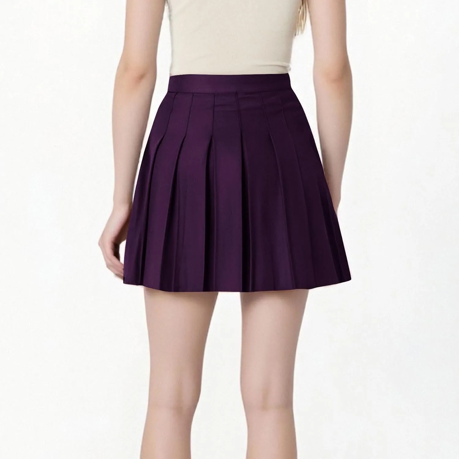 Oplxuo Pleated Skirts for Women Y2k Mini Skirt High Waist Casual Short Skirts Uniform Micro Skirt