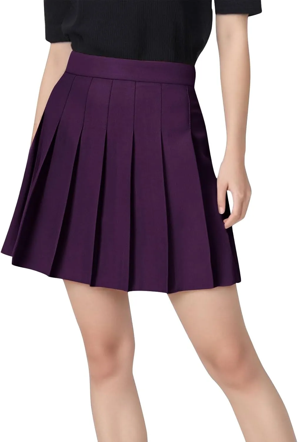 Oplxuo Pleated Skirts for Women Y2k Mini Skirt High Waist Casual Short Skirts Uniform Micro Skirt