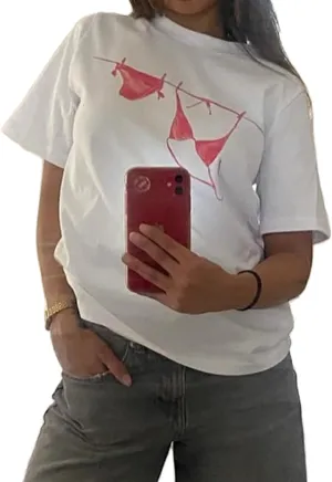 Oversized Graphic Tees for Women Y2k Short Sleeve Ocean/Shark Baggy Shirt Cute Crewneck Aesthetic Preppy Clothes