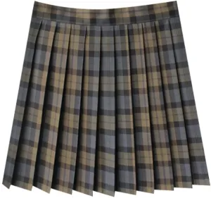 Plaid Pleated Mini Skirts for Women A Line Elastic Skirt High Waisted Stretchy Skirts Trendy Cosplay Skirt