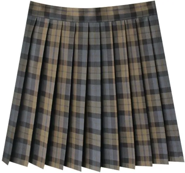 Plaid Pleated Mini Skirts for Women A Line Elastic Skirt High Waisted Stretchy Skirts Trendy Cosplay Skirt