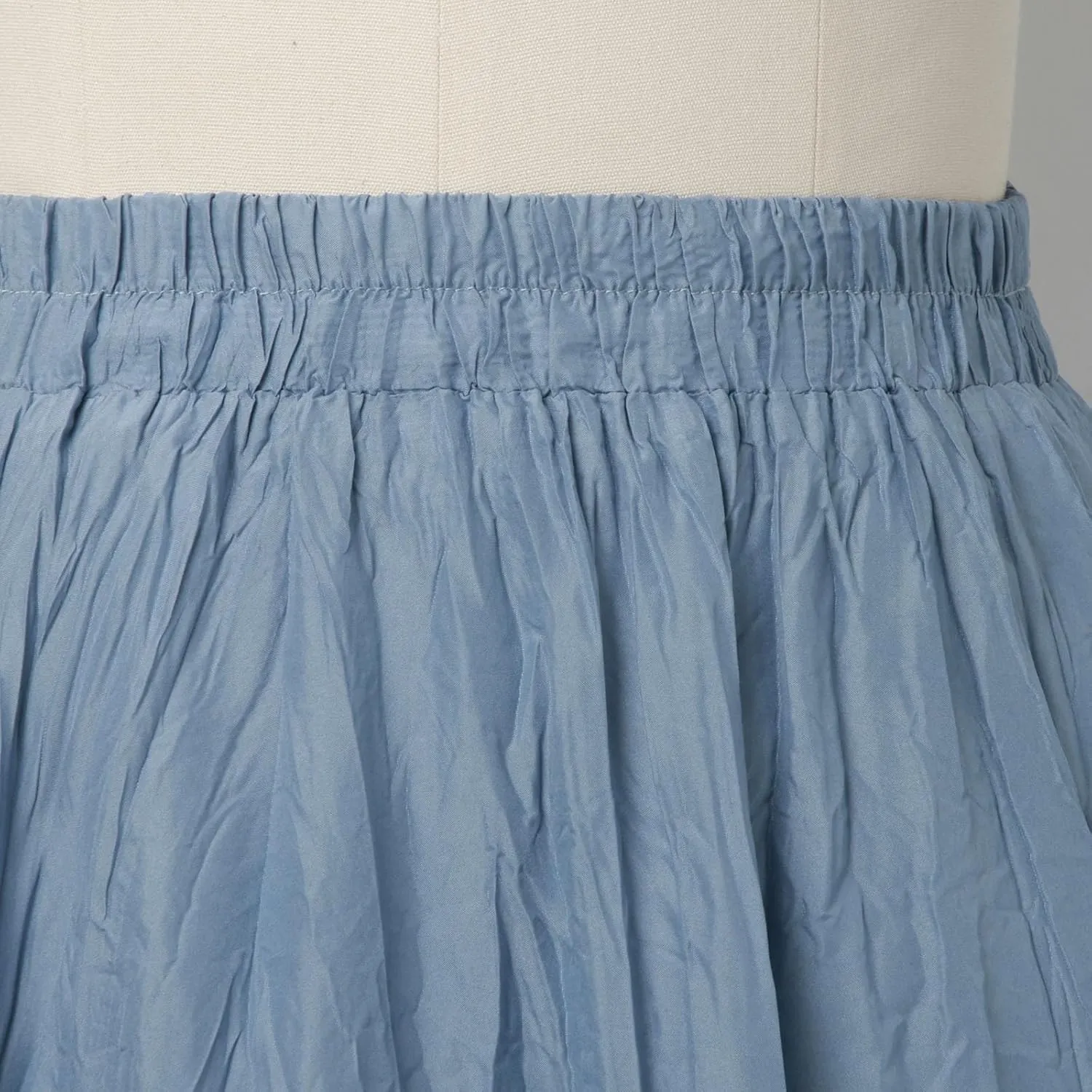 Pleated Maxi Skirts for Women 2025 Summer High Waisted Solid Color Swing A-Line Long Beach Skirt