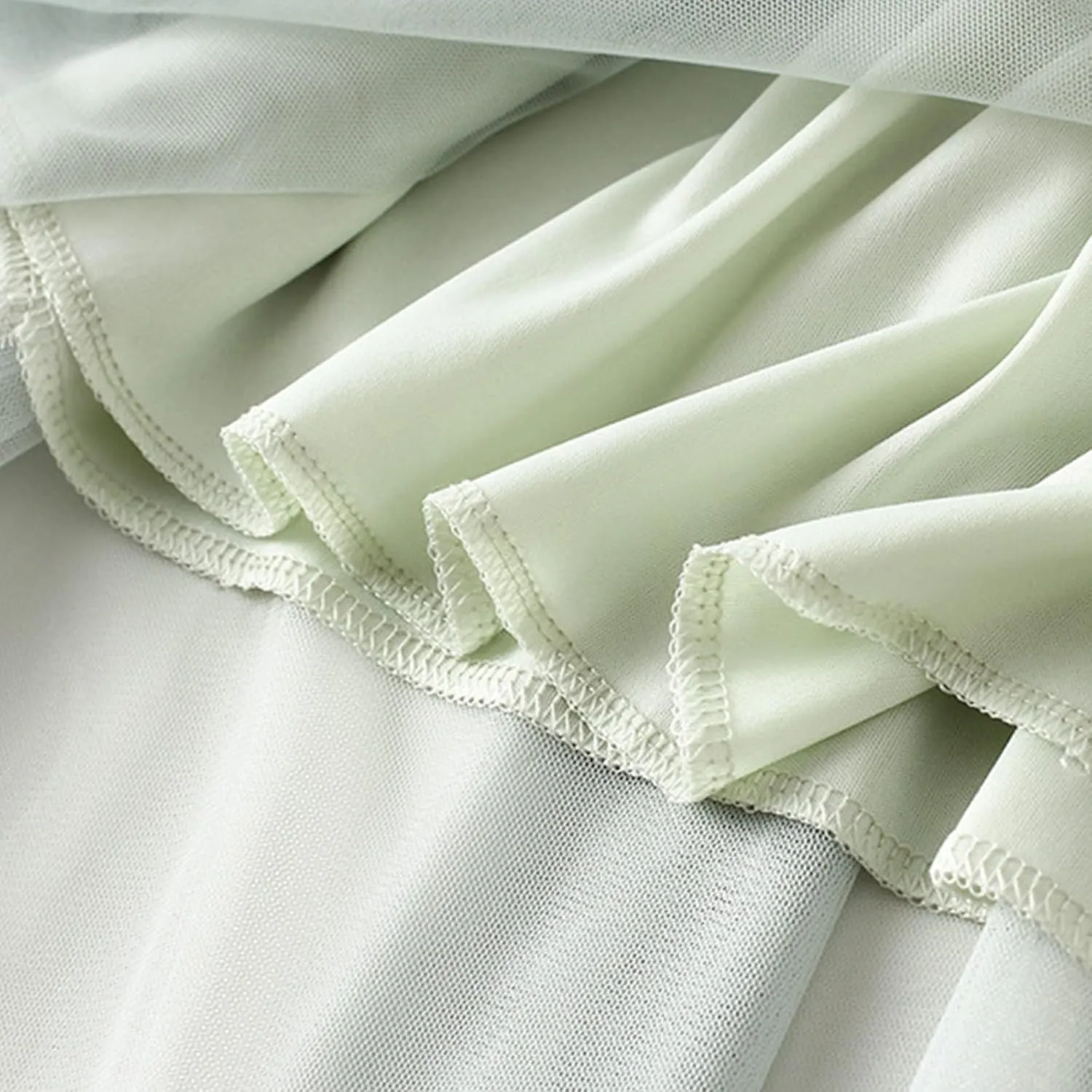 Pleated Midi Skirts for Women 2025 Summer Elastic Waisted Solid Color Swing A-Line Tulle Long Skirt