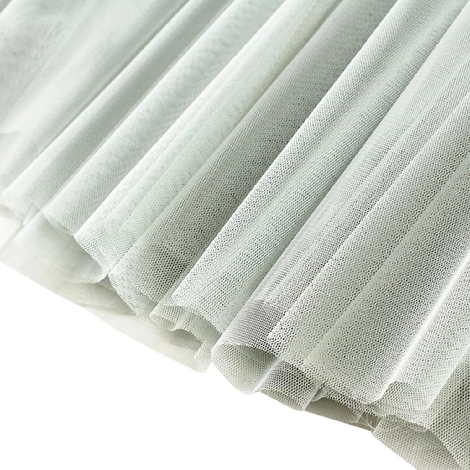 Pleated Midi Skirts for Women 2025 Summer Elastic Waisted Solid Color Swing A-Line Tulle Long Skirt