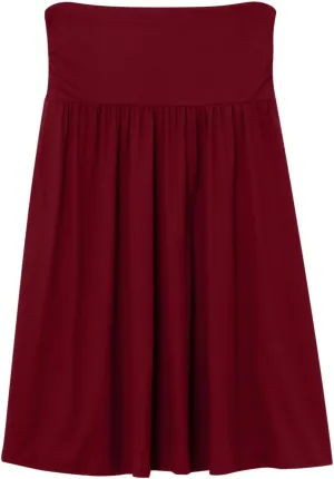 Pleated Midi Skirts for Women 2025 Summer High Waisted Solid Color Flowy A-Line Skirt with Pockets