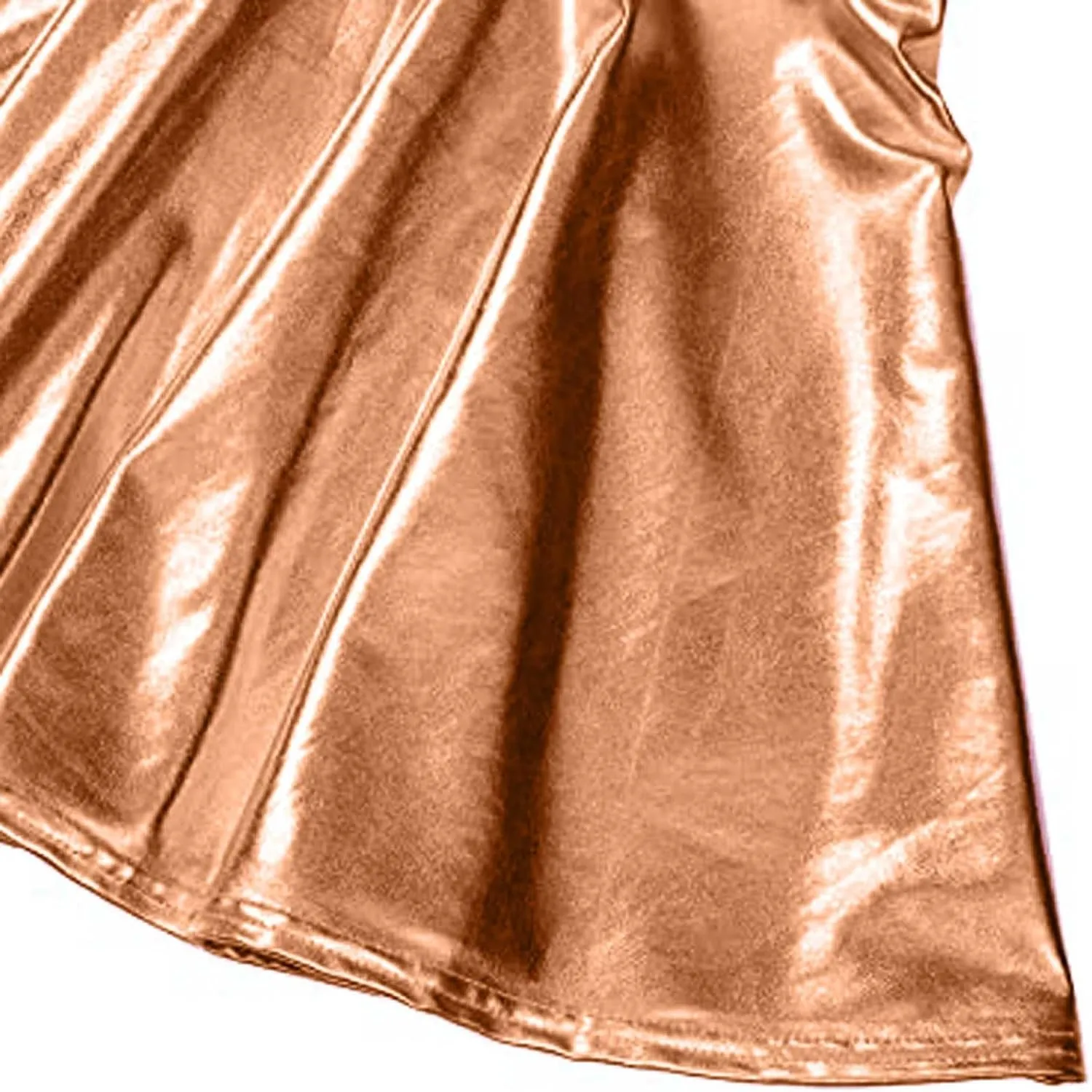 Pleated Skirts for Women Metallic Mini Skirt Sexy Holographic Shiny Flared A-Line Skater Skirts for Casual/Club/Rave