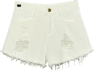 Plus Size Denim Shorts for Women High Waisted Ripped Stretchy Casual Trendy Jean Shorts with Frayed Raw Hem
