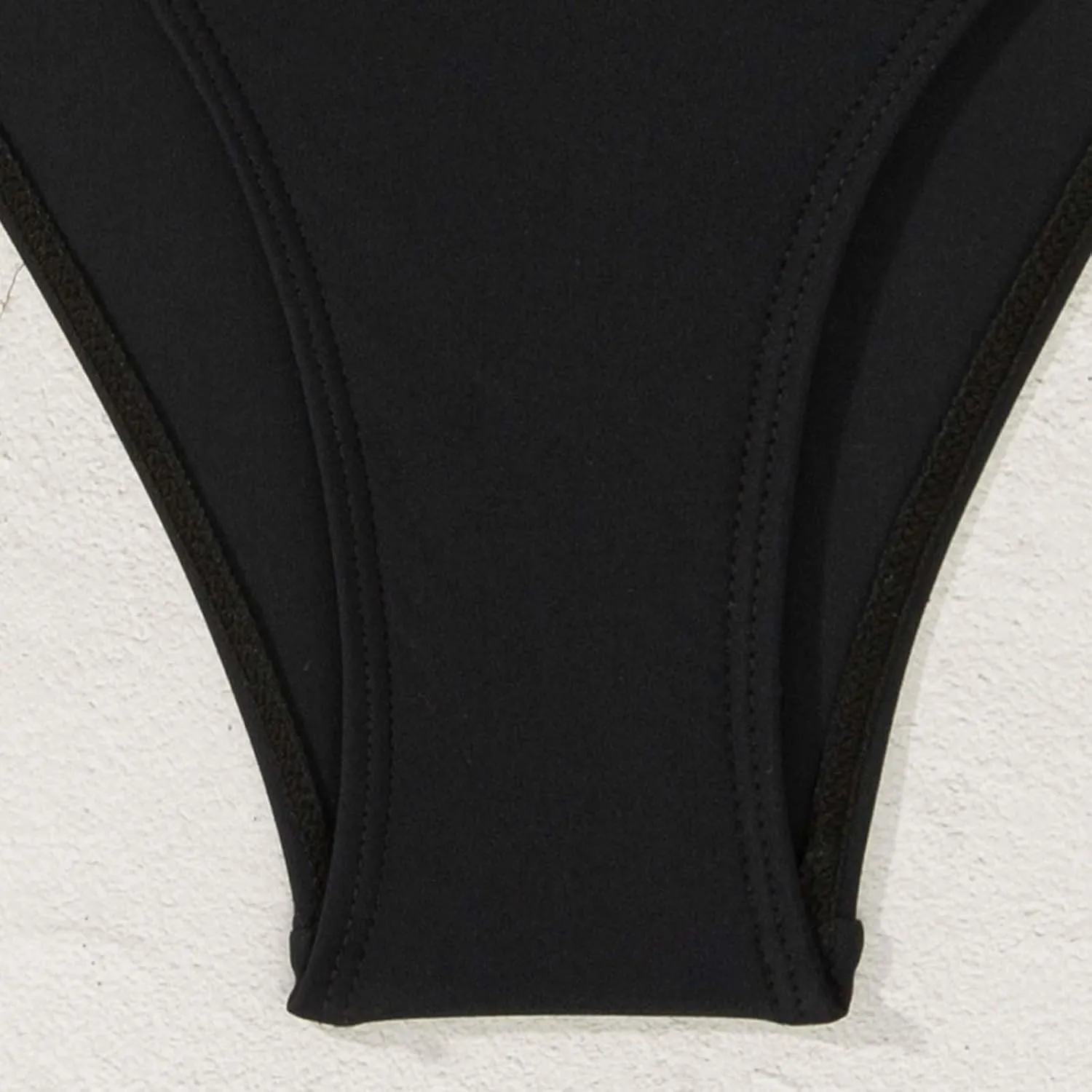 Sexy Halterneck One Piece Swimsuits for Women Color Block Tummy Control Bathing Suit Backless Tie Beachwear