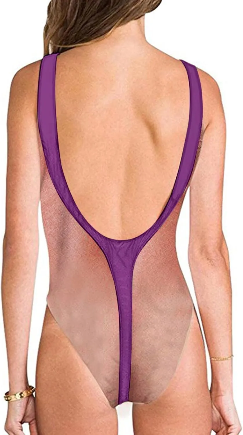Slimming One Piece Bathing Suit Simple Slimming Back Covering The Belly and Looking Wrap Tie Back One Piece Swimsuit