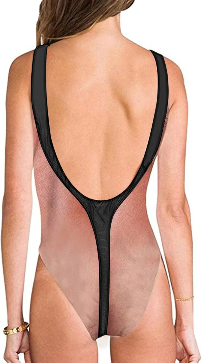 Slimming One Piece Bathing Suit Simple Slimming Back Covering The Belly and Looking Wrap Tie Back One Piece Swimsuit