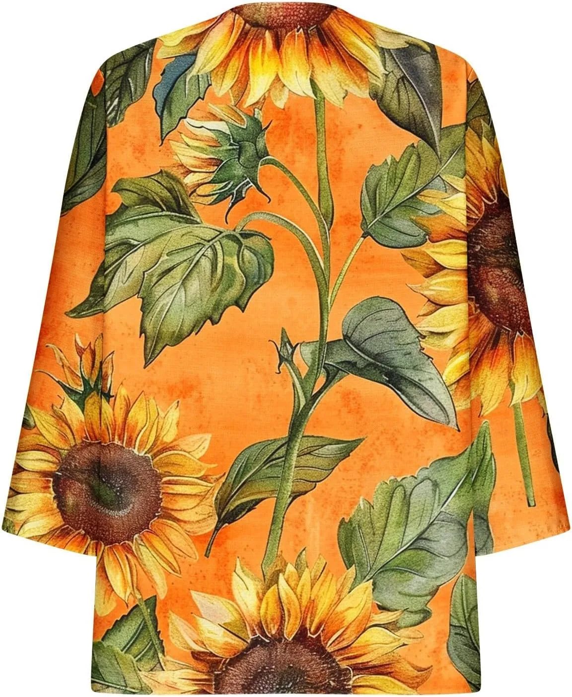 Sunflower Kimono for Women Kimono Cardigans Casual Summer Fall Tops Cover up Open Front Floral Print Resort Wear