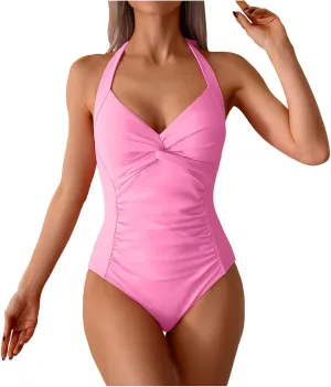 Swimwear Slimming Vintage Retro Swimsuit Womens Ruched Push Up Bathing Suit Black Bikini Set