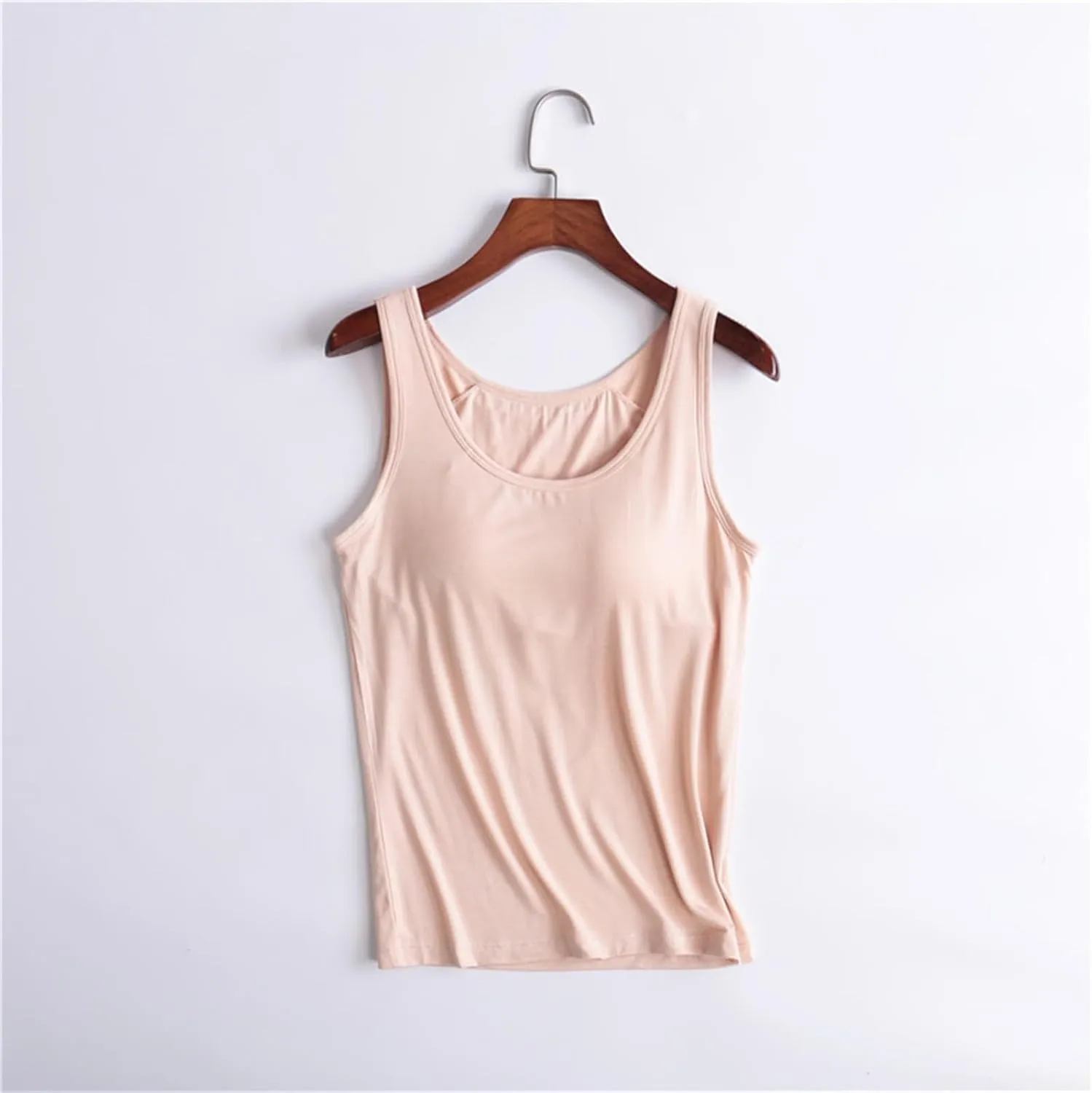 Tank Top with Built in Bra for Women Casual Summer Sleeveless Gym Crop Tops Workout Athletic Yoga Shirts