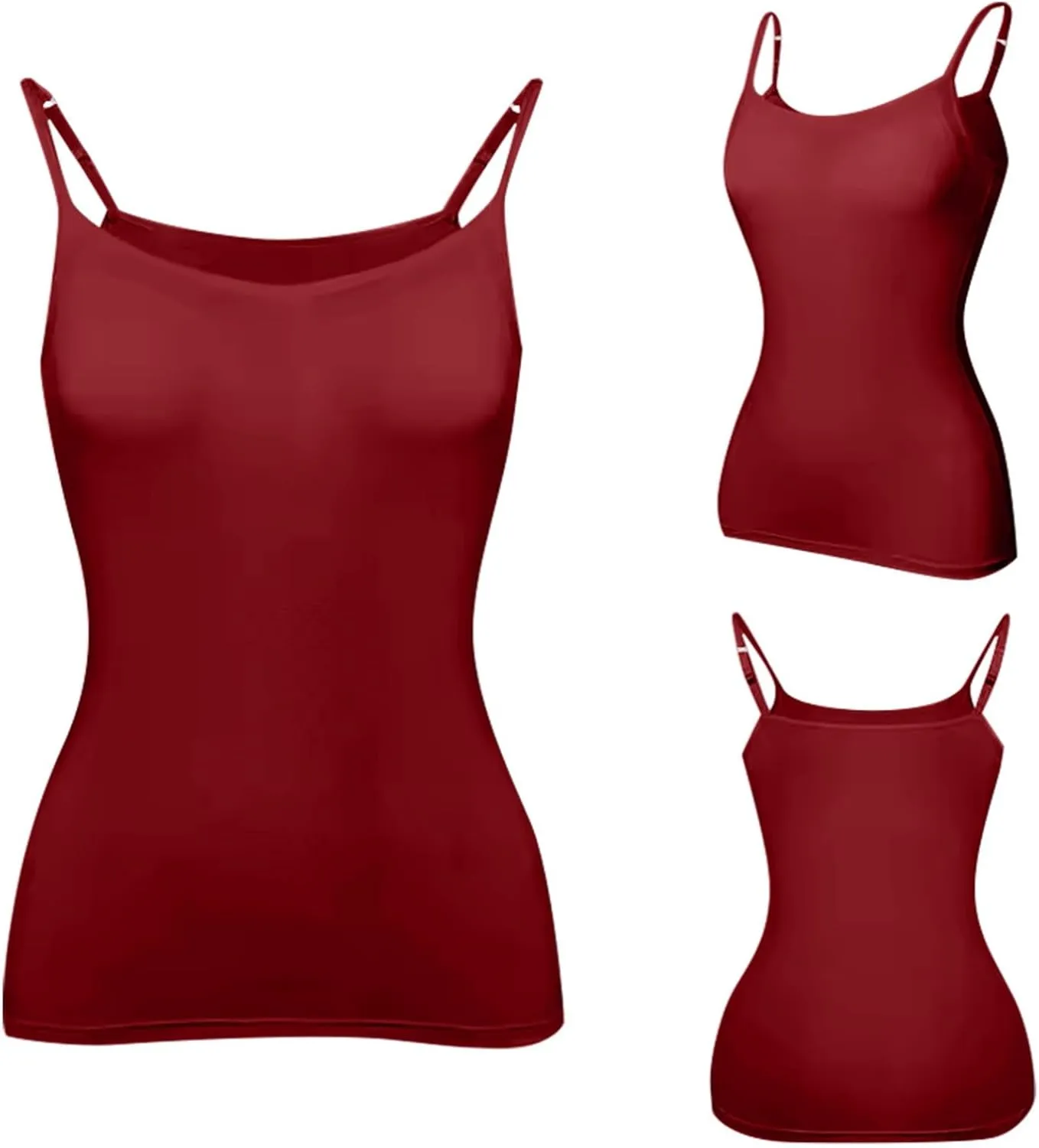 Tank Tops with Built in Shelf Bras for Women Adjustable Spaghetti Strap Camisole Top Workout Beach Basic Undershirts
