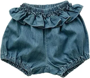 Toddler Baby Girls Denim Shorts Summer Casual Ruffle Bloomer