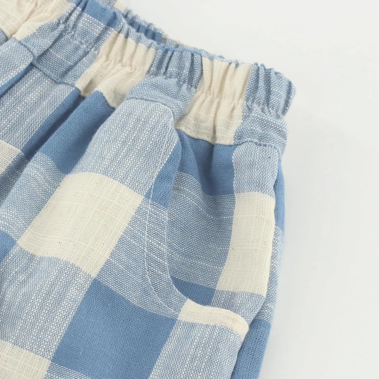 Toddler Boys' Shorts Chino Short Summer Cotton Plaid Casual Shorts with Pockets