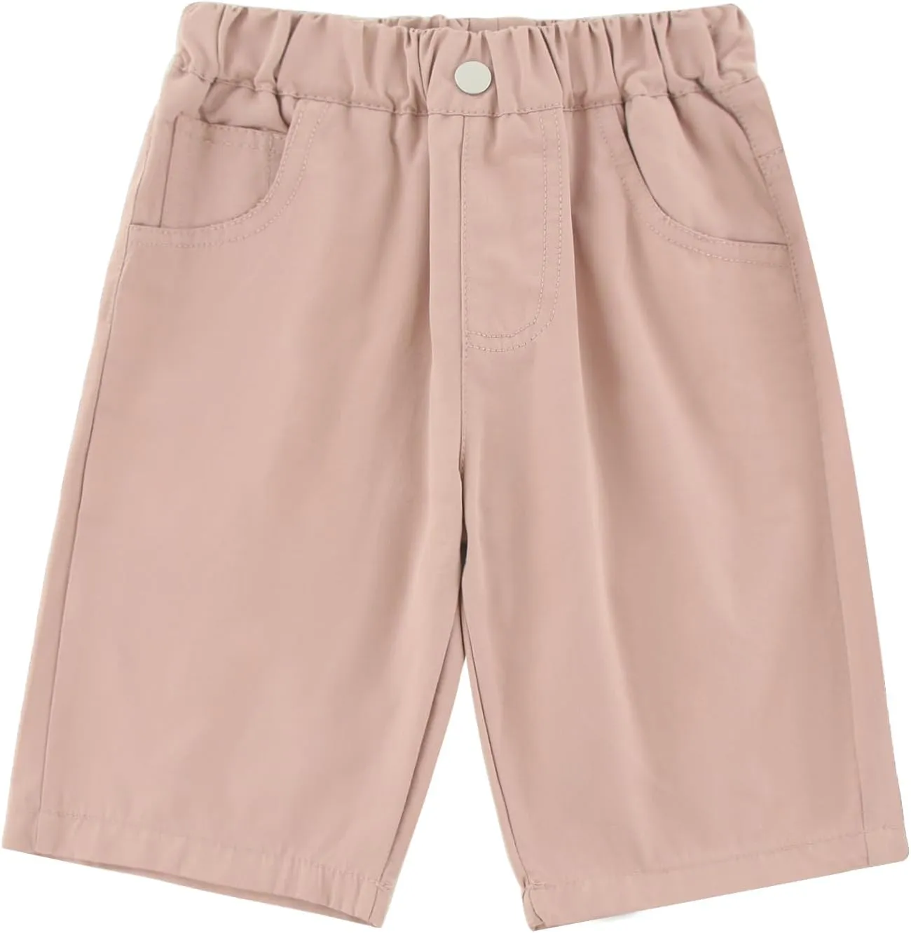 Toddler Boys' Shorts Chino Short Summer Cotton Plaid Casual Shorts with Pockets