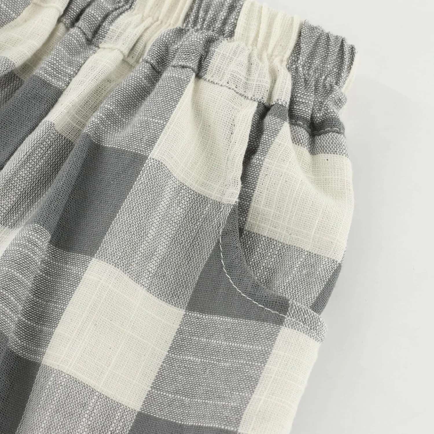 Toddler Boys' Shorts Chino Short Summer Cotton Plaid Casual Shorts with Pockets