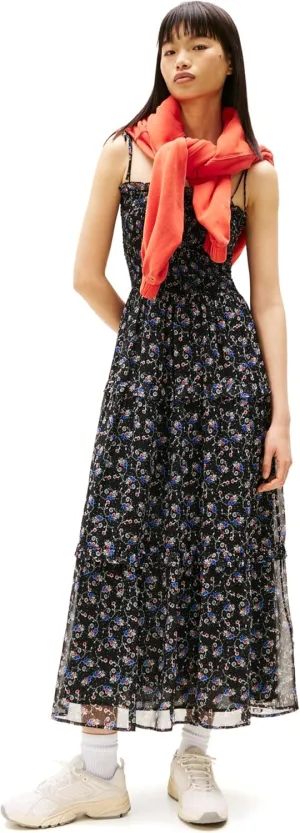 Tommy Jeans Women's Maxi Sundress with Floral Print