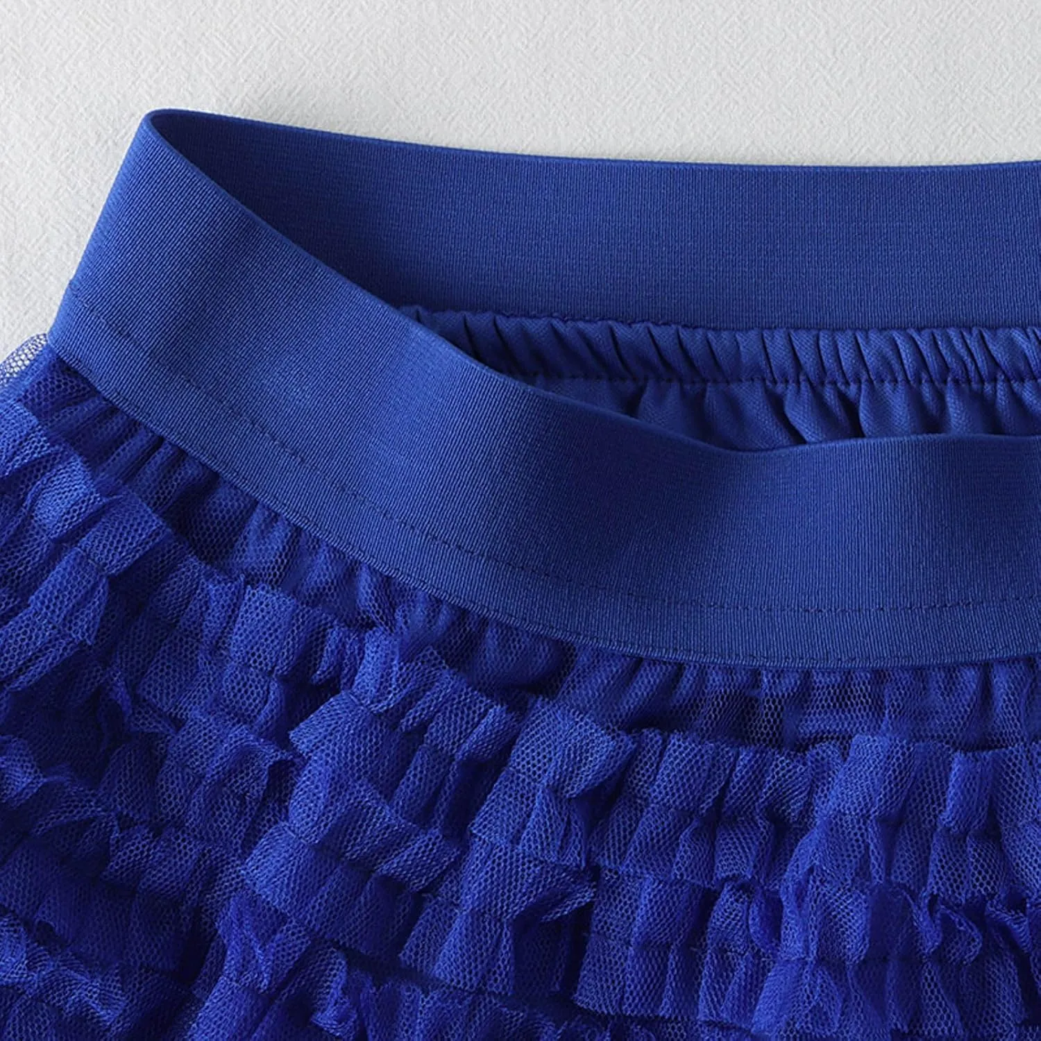 Tulle Maxi Skirts for Women 2025 Summer Elastic High Waisted Flowy Swing Tiered Mesh Long Skirt