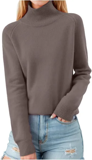 Turtleneck Sweater for Women 2024 Fashion Long Sleeve Mock Neck Pollover Tops Casual Shirts Soft Warm Jumpers Top