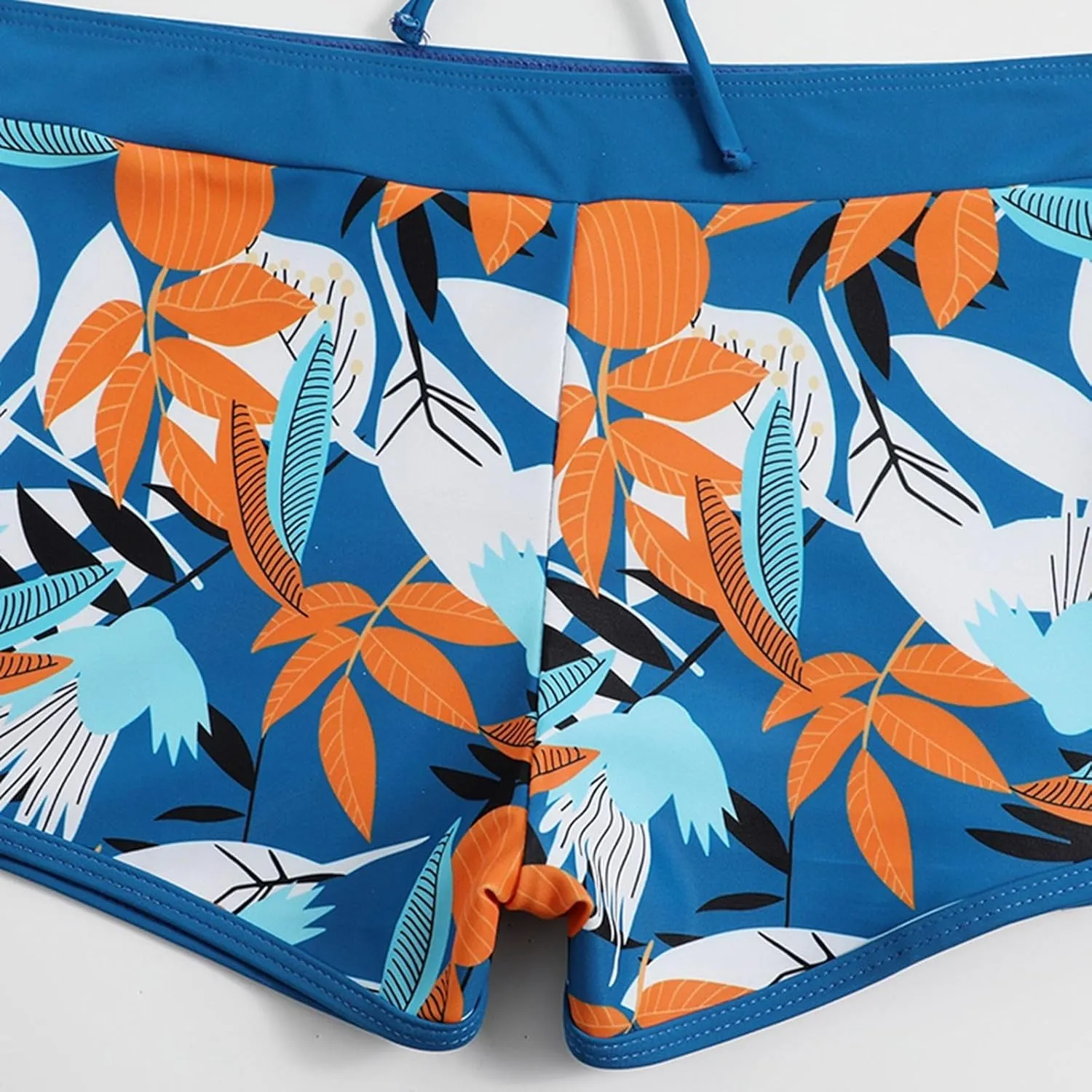 Two Piece Swimsuit for Women,2024 Summer Sexy Halter Tie Bikini Sets,Trendy Print Tropical High Waisted Swim Shorts