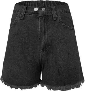 Wide Leg Denim Shorts for Women High Waisted Stretchy Button Up Casual Hot Jeans Shorts Baggy Slim Fit Summer Casual Jorts