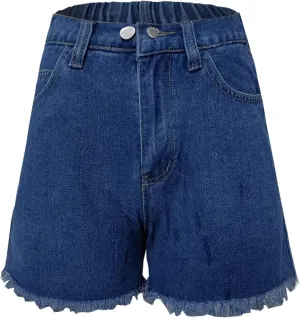 Wide Leg Denim Shorts for Women High Waisted Stretchy Button Up Casual Hot Jeans Shorts Baggy Slim Fit Summer Casual Jorts