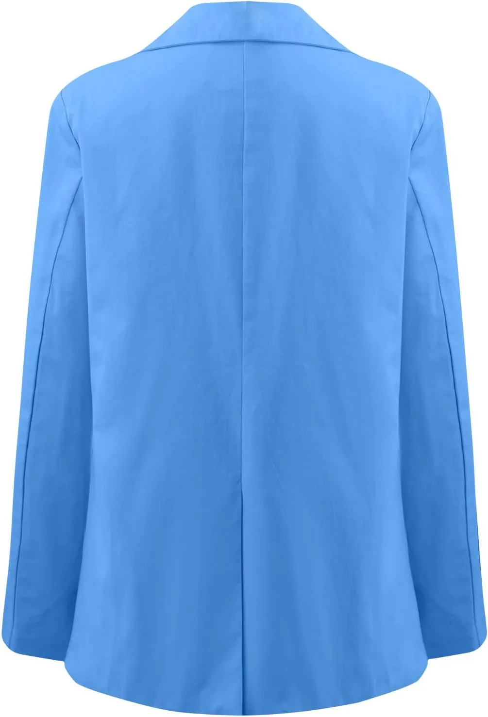 Wkishenl Women Long Sleeve Button Blazers Oversized Solid Notched Lapel Jackets Blazer 2024 Fashion Pocket Work Office Coats