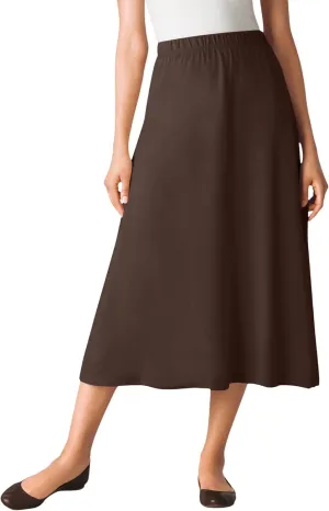 Woman Within Plus Size 7-Day Knit A-Line Skirt