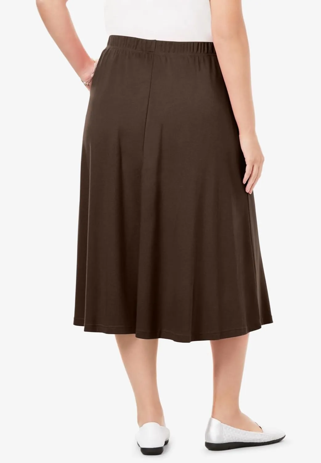 Woman Within Plus Size 7-Day Knit A-Line Skirt
