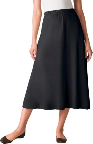 Woman Within Women's Plus Size 7-Day Knit A-Line Skirt