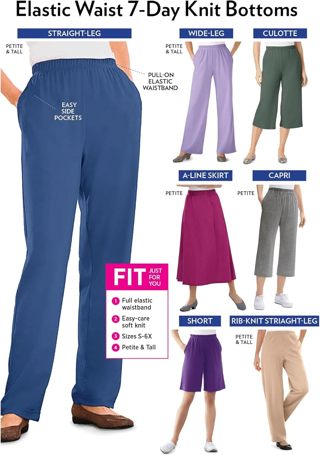 Woman Within Women's Plus Size 7-Day Knit A-Line Skirt