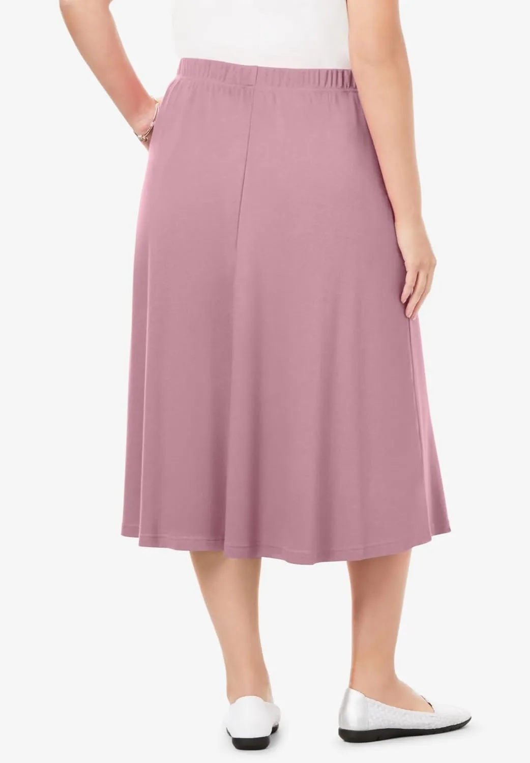 Woman Within Women's Plus Size 7-Day Knit A-Line Skirt