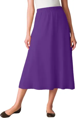 Woman Within Women's Plus Size 7-Day Knit A-Line Skirt