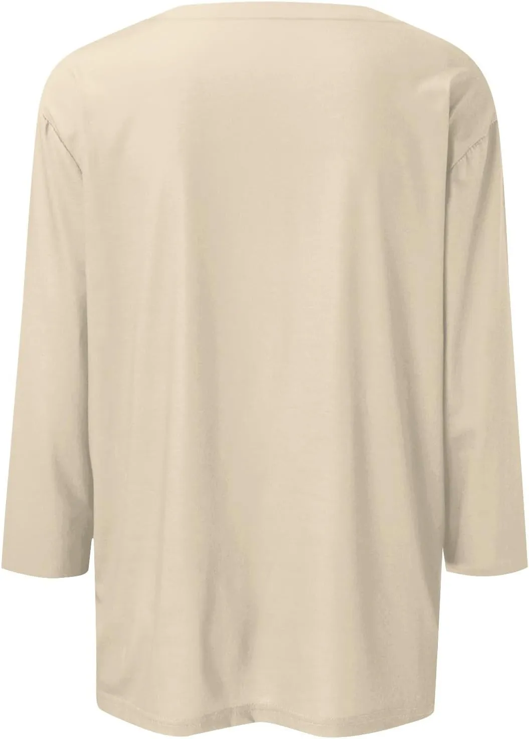 Women 3/4 Sleeve Shirts Tops Blouses Fashion Tunic Fall Clothes Casual Plus Size Basic Tops Pullover Halloween