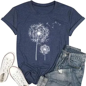 Women Boho Wildflowers Cottagecore Shirt Vintage Butterfly Floral Botanical Graphic Tees Garden Lover Tops