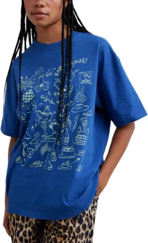 Women Graphic Oversized Tees Y2k Cute Fruit Print Short Sleeve Crew Neck Shirt E Girls Aesthetic Going Out Top