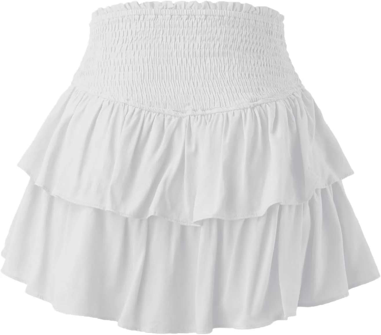 Women Pleated Mini Skirt Y2K Ruffle Low Waist Layered Pleated Flowy Skirt A Line Mini Underskirt