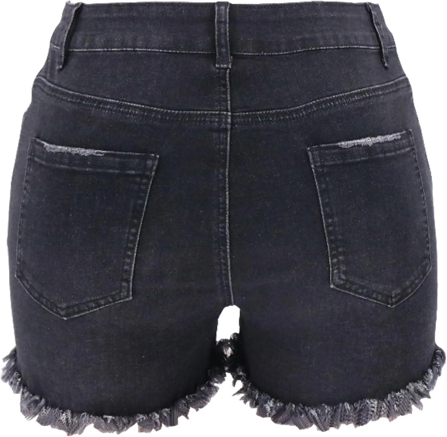 Women Ripped Jean Shorts Stretchy Distressed Denim Shorts with Pockets