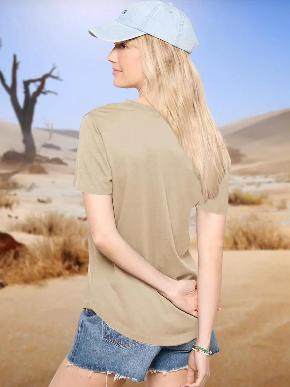 Womens Cactus Cowgirl Shirt Western Riding Country Music V Neck T-Shirt Retro Sun Printed Short Sleeve Tees Tops