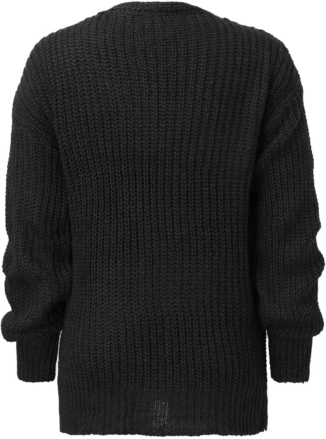 Women's Cardigan Open Front Long Lantern Sleeve Sweater Coats Fall 2024 Oversized Chunky Knit Outwear with Pockets