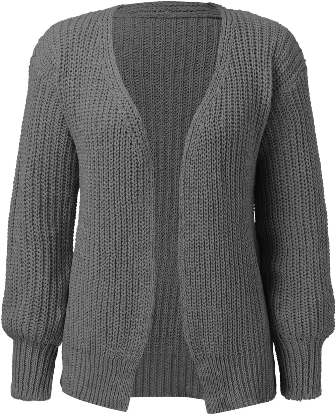 Women's Cardigan Open Front Long Lantern Sleeve Sweater Coats Fall 2024 Oversized Chunky Knit Outwear with Pockets