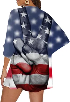 Women's Casual Fashion Print Lightweight and Comfortable Beach Vacation Chiffon Cardigan Classic Knit Cardigan