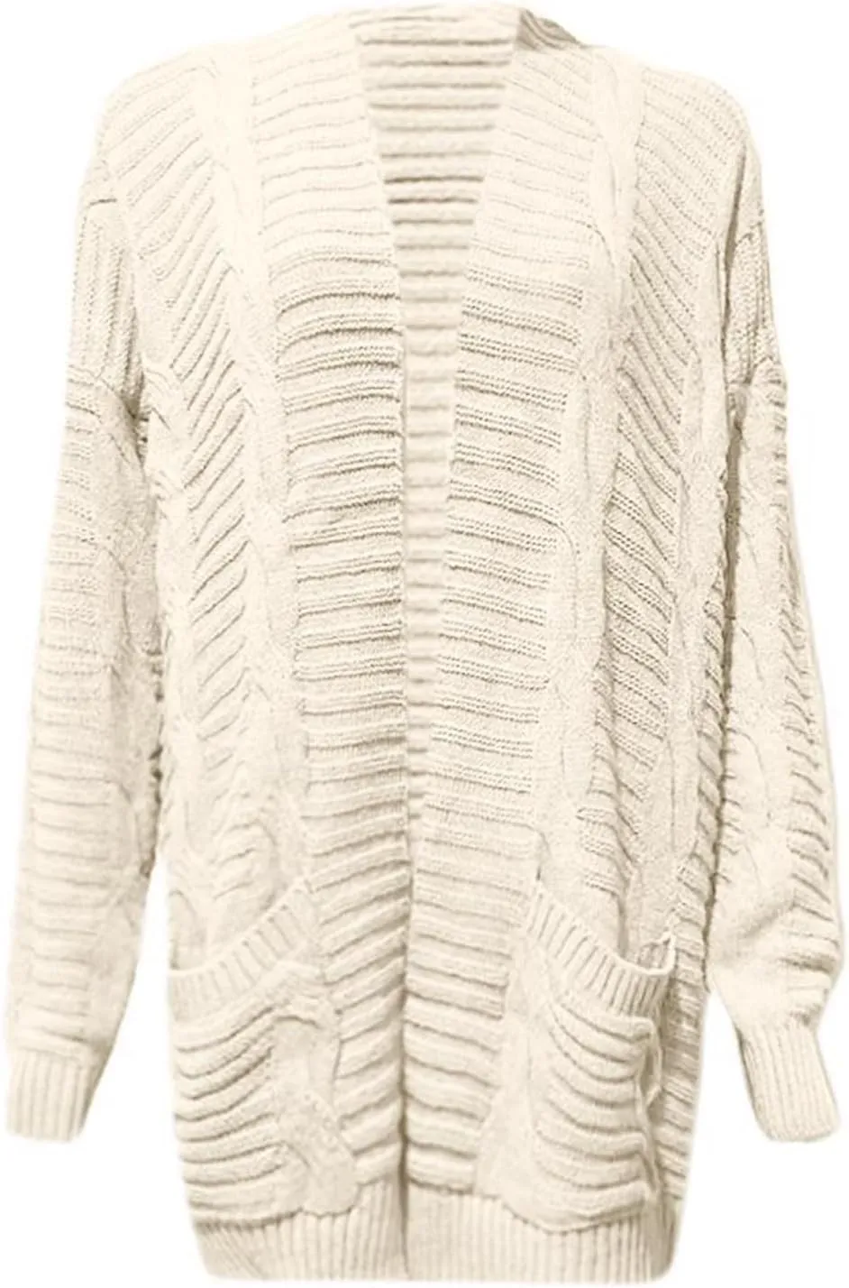 Womens Chunky Sweater Open Front Cardigans Baggy Lightweight Cable Knit Long Cardigan Sweaters Trendy Outwear Coats