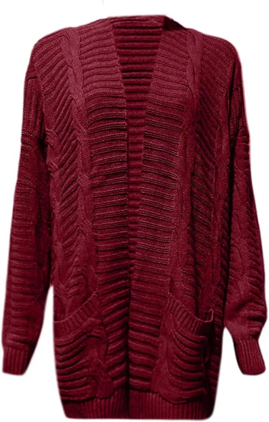 Womens Chunky Sweater Open Front Cardigans Baggy Lightweight Cable Knit Long Cardigan Sweaters Trendy Outwear Coats